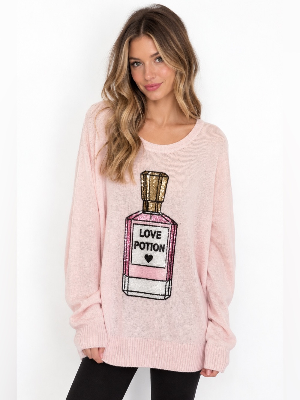Wildfox White Label Love Potion Sequin Angora Sweater XS